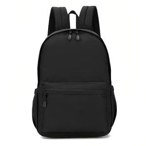 Lightweight Classic Black School Backpack for Teens