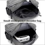 Men's Gray Canvas Crossbody Shoulder Bag