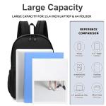 Lightweight Classic Black School Backpack for Teens