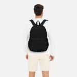 Lightweight Classic Black School Backpack for Teens