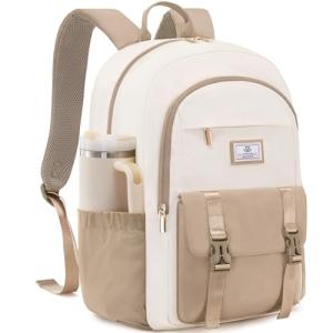 LOVEVOOK Women's Waterproof Laptop Backpack - Khaki