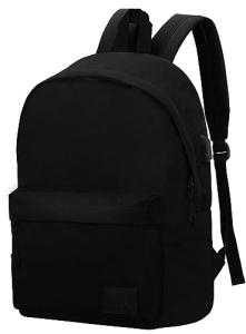 Cool Black School Backpack with USB Charging