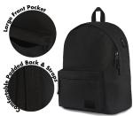 Cool Black School Backpack with USB Charging