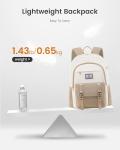 LOVEVOOK Women's Waterproof Laptop Backpack - Khaki