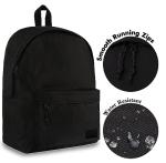 Cool Black School Backpack with USB Charging
