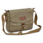 Men's Army Green Vintage Canvas Messenger Bag