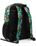 Minecraft Boys Black Backpack with Fun Gamer Prints