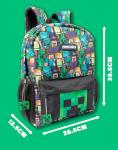 Minecraft Boys Black Backpack with Fun Gamer Prints