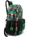 Minecraft Boys Black Backpack with Fun Gamer Prints