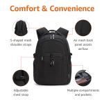 Amazon Basics Black Travel Laptop Backpack for 17" Laptops