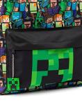 Minecraft Boys Black Backpack with Fun Gamer Prints