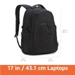 Amazon Basics Black Travel Laptop Backpack for 17" Laptops