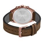 HUGO Men’s Quartz Watch with Brown Leather Strap