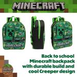 Minecraft Creeper Kids Backpack for Ages 3-8