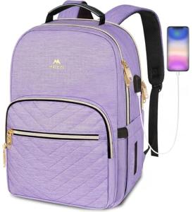 MATEIN Purple Laptop Backpack for Women with USB Port
