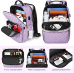 MATEIN Purple Laptop Backpack for Women with USB Port
