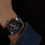 HUGO Men’s Multifunction Quartz Watch with Navy Strap