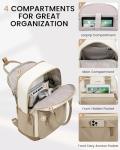 Stylish Khaki Laptop Backpack with USB Port
