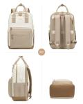 Stylish Khaki Laptop Backpack with USB Port