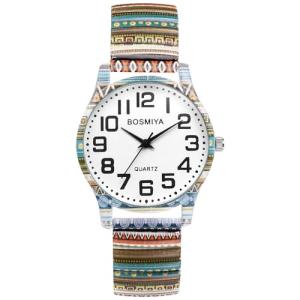 Bohemia Flower Stretch Band Watch for Women