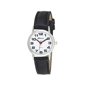 Ravel Women's Big Number Watch - Black/Silver