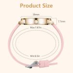 Stylish Pink Leather Strap Women's Quartz Watch