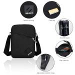 Men's Nylon Crossbody Sling Bag - Black