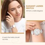Stylish AOOSU Women's Leather Quartz Watch