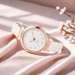 Rose Gold Women’s Fashion Watch with Leather Strap