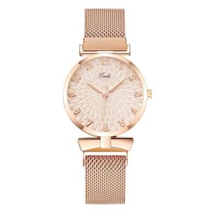 Stylish Women's Quartz Watch with Mesh Strap