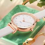 Rose Gold Women’s Fashion Watch with Leather Strap
