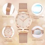 Stylish Women's Quartz Watch with Mesh Strap