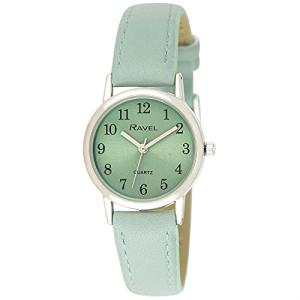 Ravel Women's Pastel Everyday Watch - Green/Silver