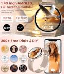 Rose Gold Women's Smartwatch with AMOLED Display