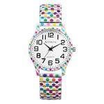 Floral Printed Stretch Band Ladies' Watch