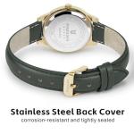 Stylish Gold-Tone Quartz Watch with Leather Strap