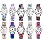 Floral Printed Stretch Band Ladies' Watch