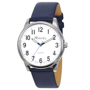 Ravel Plus Unisex Everyday Watch with Leather Strap