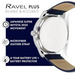 Ravel Plus Unisex Everyday Watch with Leather Strap