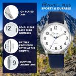 Ravel Plus Unisex Everyday Watch with Leather Strap