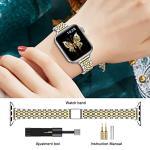 MioHHR Slim Metal Apple Watch Straps for Women
