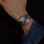 HUGO Men's Black Leather Strap Quartz Watch