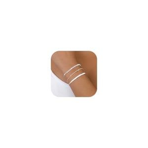 3-Piece Sterling Silver Layered Bracelets Set
