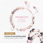 Adjustable Pink Zebra Healing Crystal Bracelet