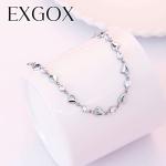 Shiny Silver Heart Bracelet with Adjustable Design