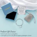 Shiny Silver Heart Bracelet with Adjustable Design