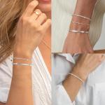 3-Piece Sterling Silver Layered Bracelets Set