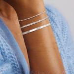 3-Piece Sterling Silver Layered Bracelets Set