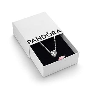 Pandora Timeless Women's Silver Heart Necklace with Gift Box