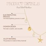 Charming Gold Shell and Moon Star Necklace